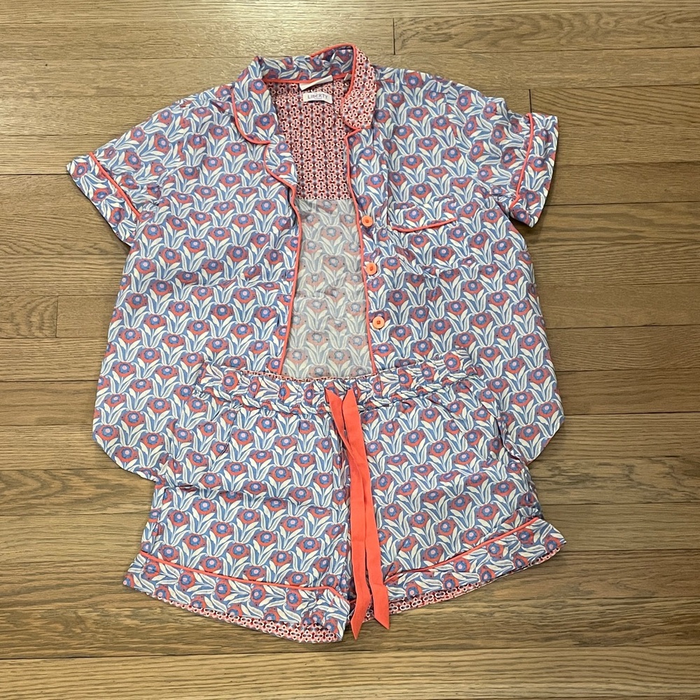 Liberty of London by Antonio Melani Pink and Blue Pajama Set